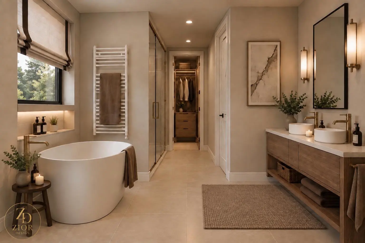 Texas contemporary residence primary bathroom concept