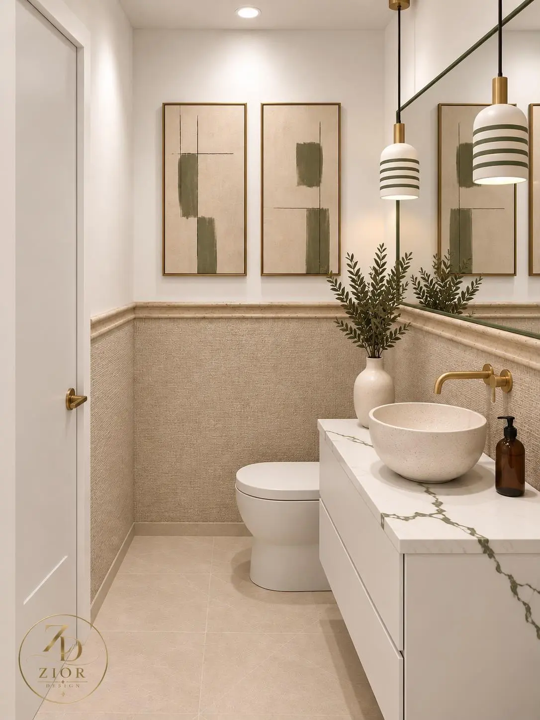 Texas contemporary residence powder room concept